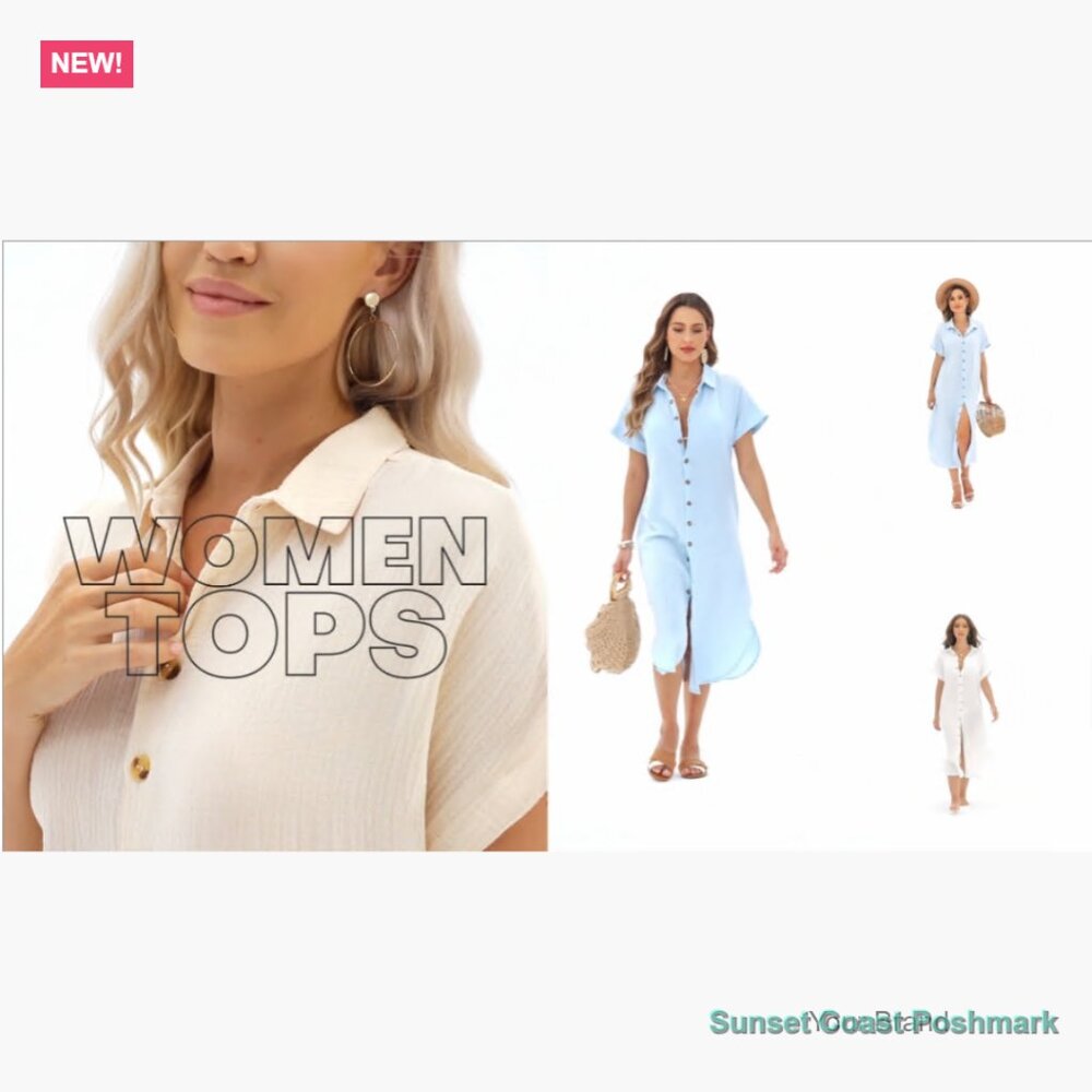 Button Down Side Split Long Kimonos Cardigans Swi… - image 6